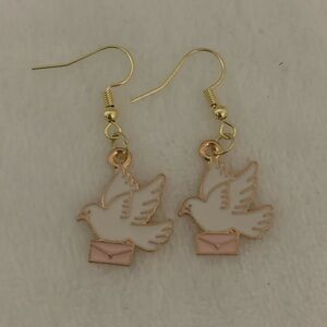 Dove and Envelope Charm Earrings